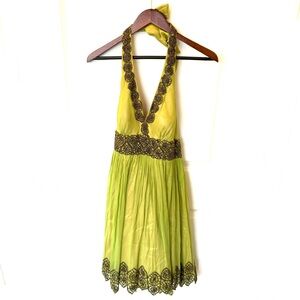 Adrianna Papell Y2K Silk Fairy Beaded Whimsigoth Dress Size 8